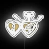 RGB Neon Locket Sign with Woodstock and Snoop Dogg design