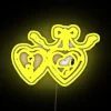 Customizable Locket Design RGB neon signs inspired by Woodstock vibes.