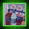 Vintage inspired lofi anime art design in colorful RGB neon.
