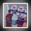 Vibrant lofi anime art inspired glow in the dark neon sign.