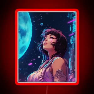 Lofi Cyberpunk Girl RGB Neon Sign