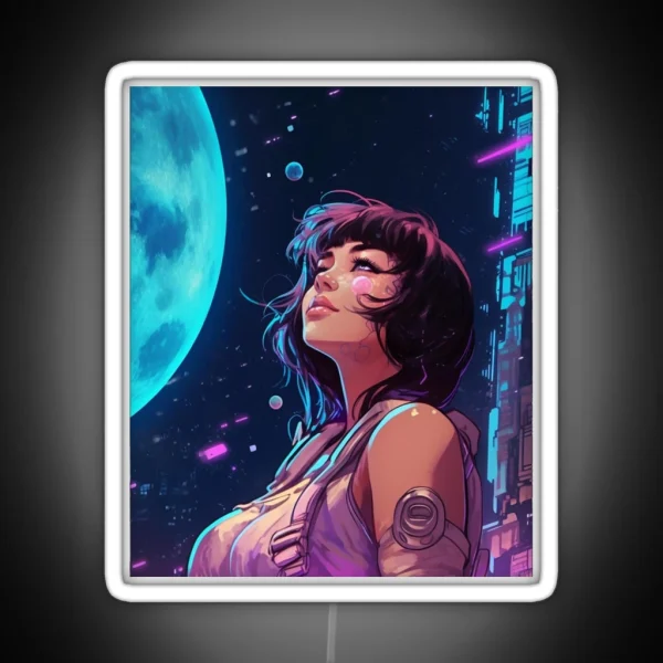 Lofi Cyberpunk Girl RGB Neon Sign