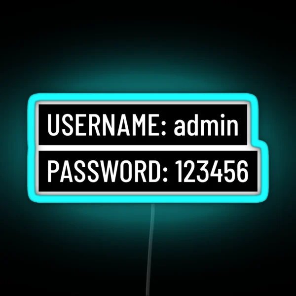 Login Info Cybersecurity RGB Neon Sign