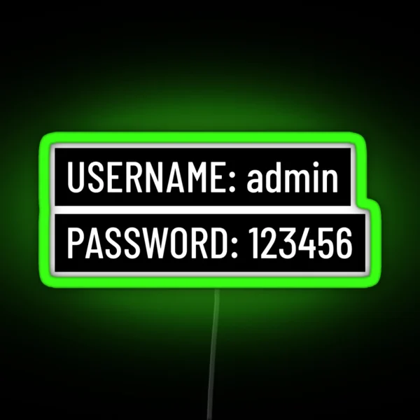 Login Info Cybersecurity RGB Neon Sign