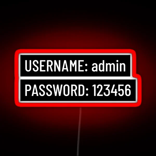 Login Info Cybersecurity RGB Neon Sign