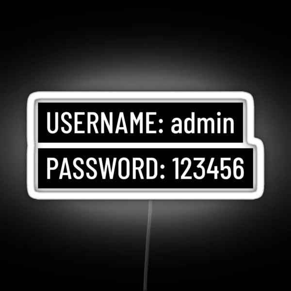 Login Info Cybersecurity RGB Neon Sign