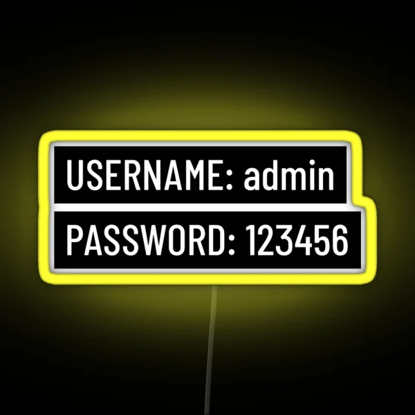 Login Info Cybersecurity RGB Neon Sign