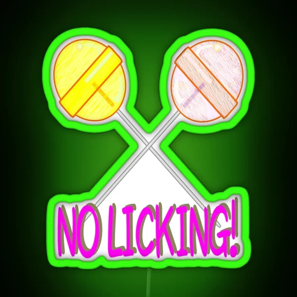 Lollipop NO LICKING RGB Neon Sign