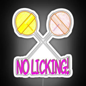 Lollipop NO LICKING RGB Neon Sign