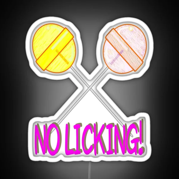 Lollipop NO LICKING RGB Neon Sign