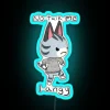 Add fun and colorful conversation with this Lolly No Talk Sign.