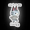 Neon lollypop-inspired warning sign to silence unwanted conversations instantly anywhere.
