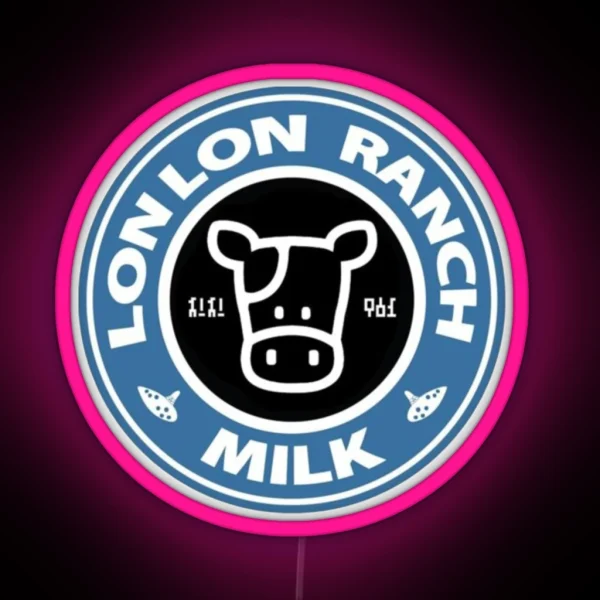 Lon Lon Milk High Quality BLACK RGB Neon Sign