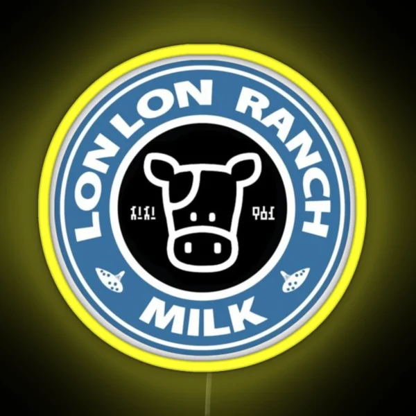 Lon Lon Milk High Quality BLACK RGB Neon Sign