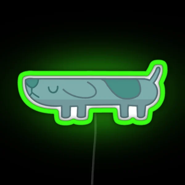 Long Dog RGB Neon Sign
