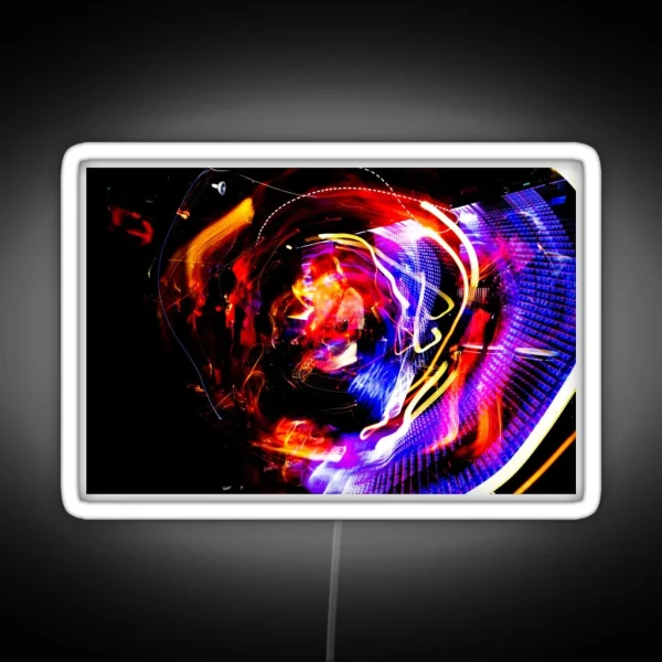 Long Downward Spiral RGB Neon Sign