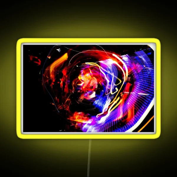 Long Downward Spiral RGB Neon Sign