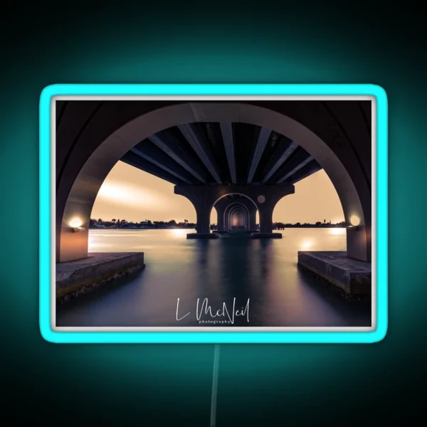 Long Exposed Bridge RGB Neon Sign