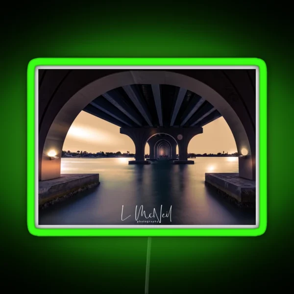 Long Exposed Bridge RGB Neon Sign