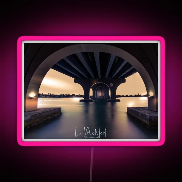 Long Exposed Bridge RGB Neon Sign