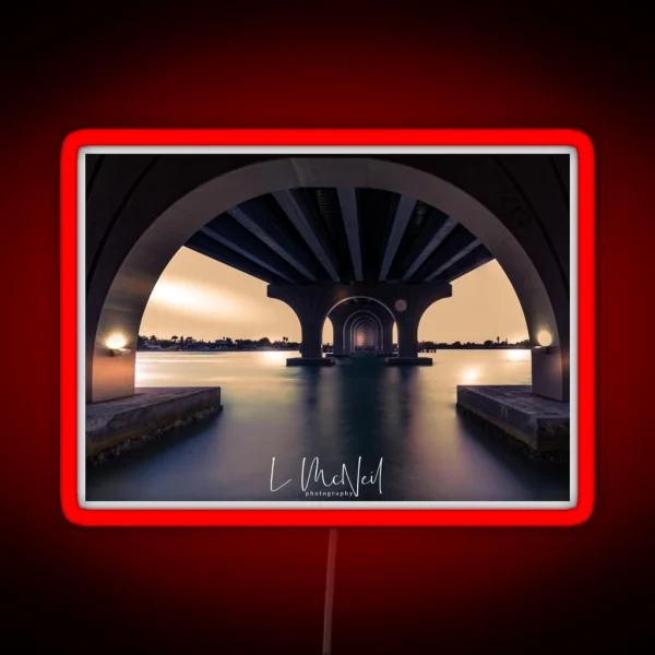 Long Exposed Bridge RGB Neon Sign