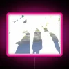 Unique digital art display with long exposure colorful neon LED.