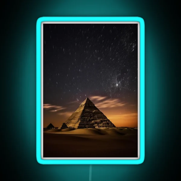 Long Exposure Pyramids RGB Neon Sign
