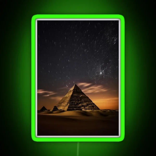 Long Exposure Pyramids RGB Neon Sign