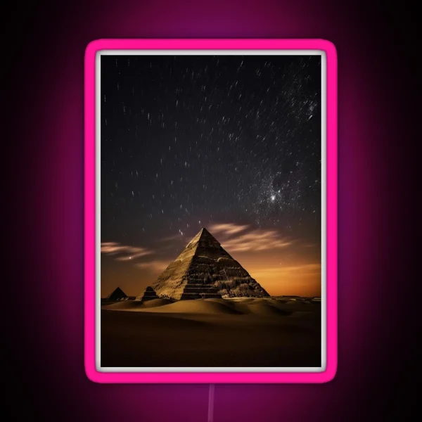 Long Exposure Pyramids RGB Neon Sign