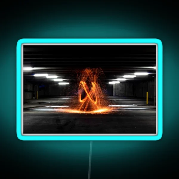 Long Exposure Spark X RGB Neon Sign