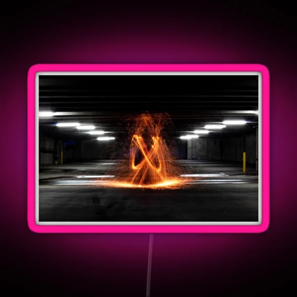 Long Exposure Spark X RGB Neon Sign