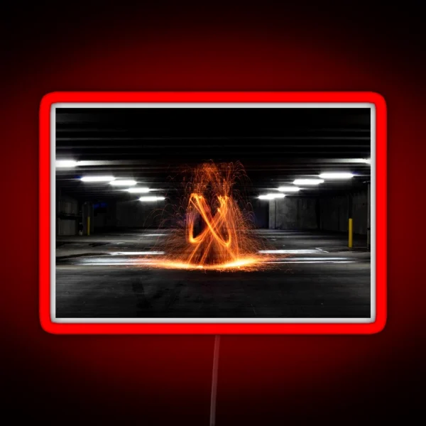Long Exposure Spark X RGB Neon Sign