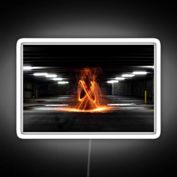 Long Exposure Spark X RGB Neon Sign