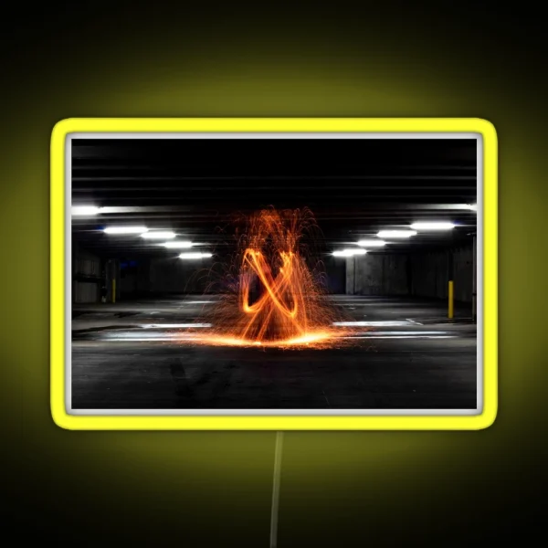 Long Exposure Spark X RGB Neon Sign