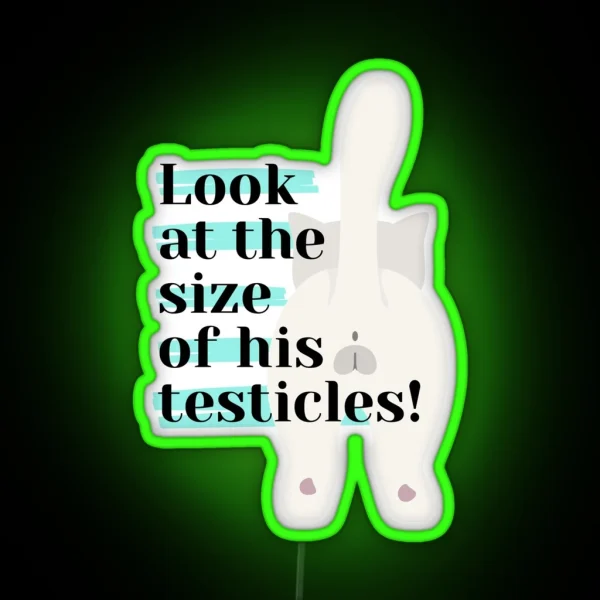 Look At The Size Of His Testicles RGB Neon Sign
