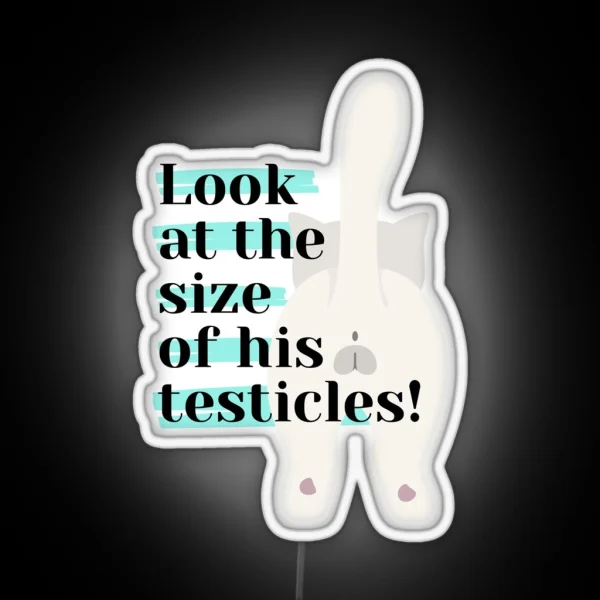 Look At The Size Of His Testicles RGB Neon Sign