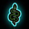 Pop Culture Statement Neon Sign Featuring Taylor Swift's Snake Reputation Logo