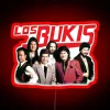 Iconic Mexican band merchandise featuring vibrant RGB neon signage artwork.
