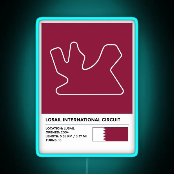 Losail International Circuit Info RGB Neon Sign