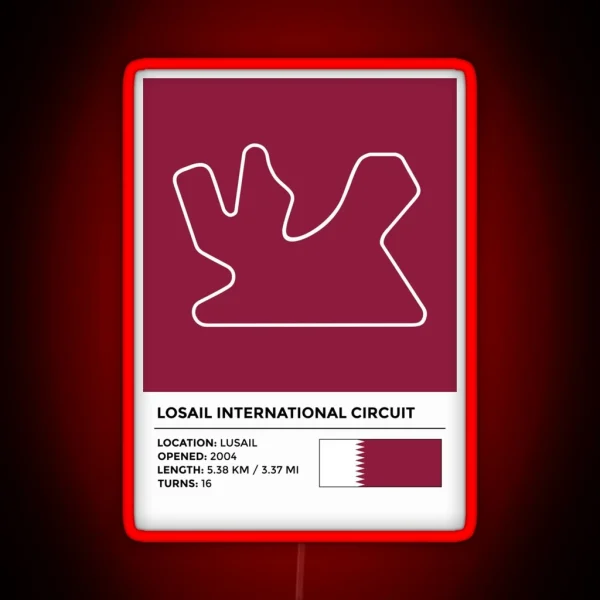 Losail International Circuit Info RGB Neon Sign