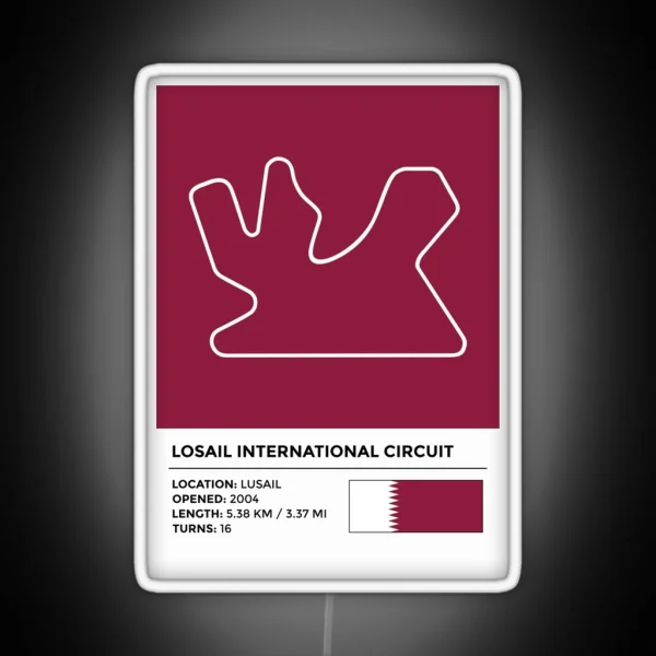 Losail International Circuit Info RGB Neon Sign