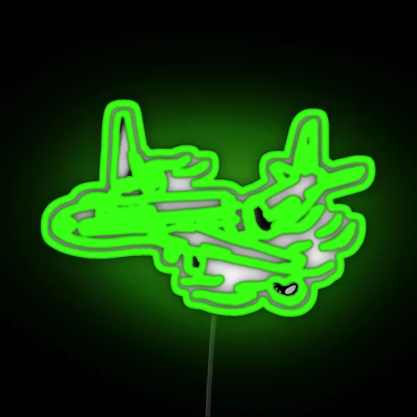 LOST Oceanic 815 Plane Crash RGB Neon Sign