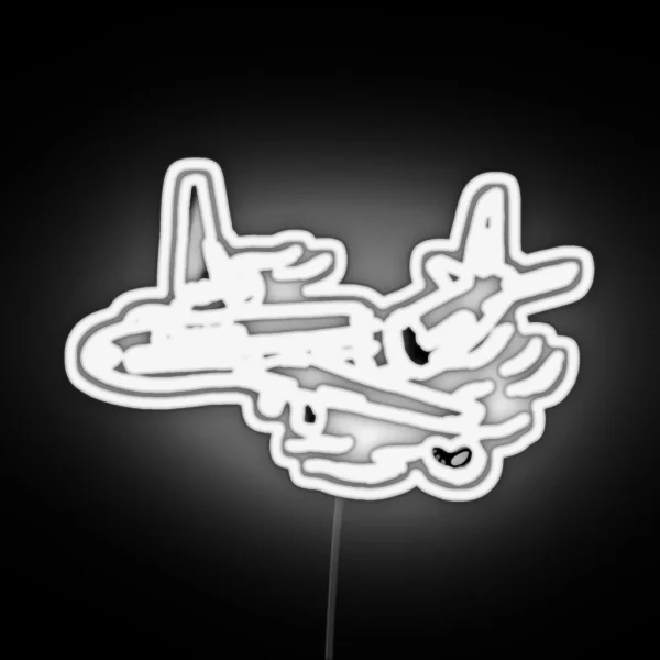 LOST Oceanic 815 Plane Crash RGB Neon Sign