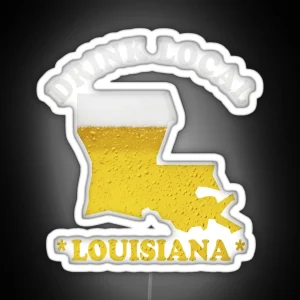 LOUISIANA Beer Map Led Drink Local Brewmaster Gift RGB Neon Sign