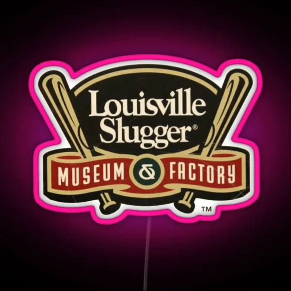 Louisville Slugger Vintage Bats Museum Factory RGB Neon Sign