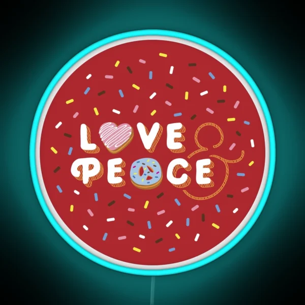 LOVE And PEACE RGB Neon Sign