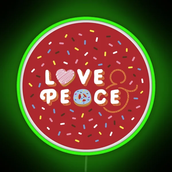LOVE And PEACE RGB Neon Sign