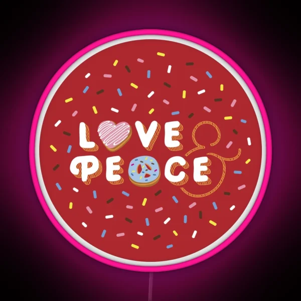 LOVE And PEACE RGB Neon Sign