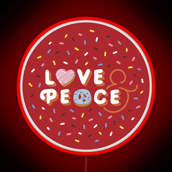LOVE And PEACE RGB Neon Sign