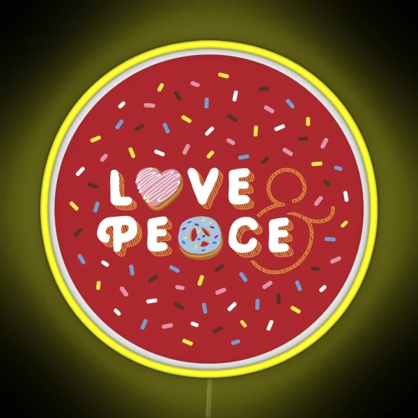 LOVE And PEACE RGB Neon Sign